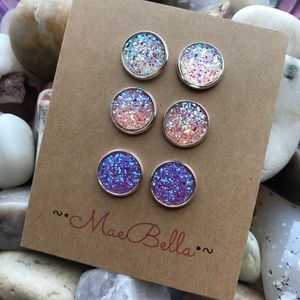 Druzy set of 3